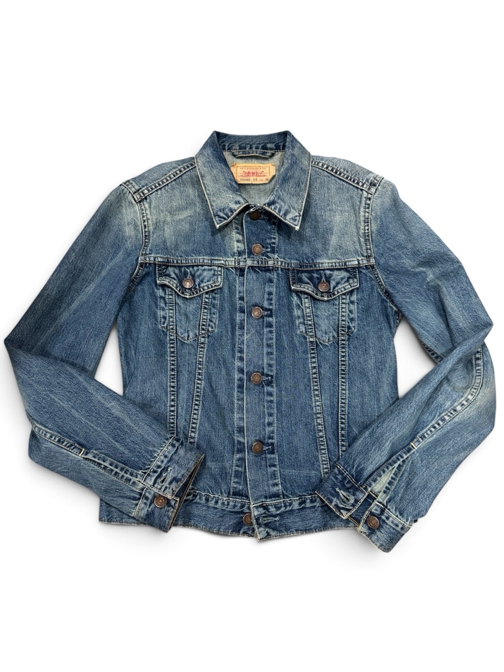 Vintage Levi’s 70590 Denim Trucker Jacket Made in Tunisia Size M